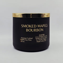 SMOKED MAPLE BOURBON | 16oz Soy Wax Candle - Fragrance by ZAFFIRI