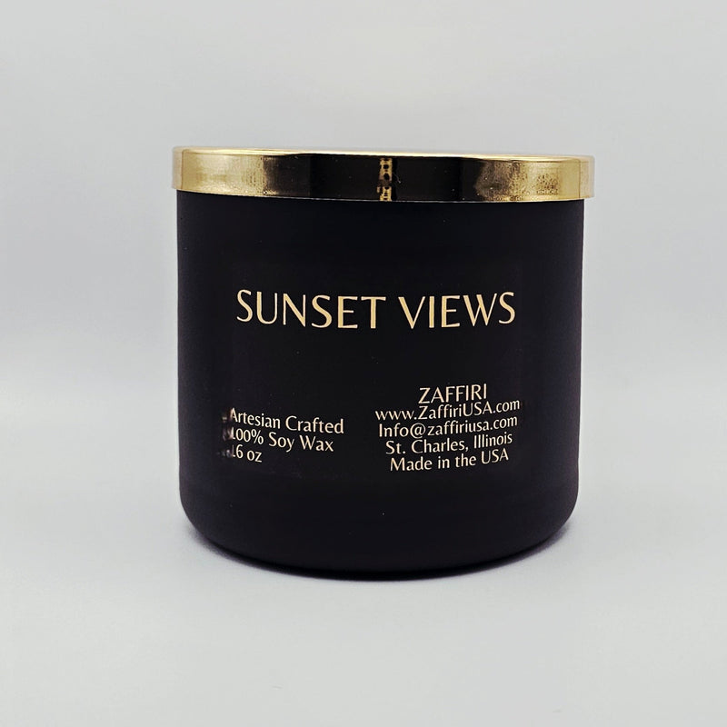 SUNSET VIEWS | 16oz Soy Wax Candle - Fragrance by ZAFFIRI