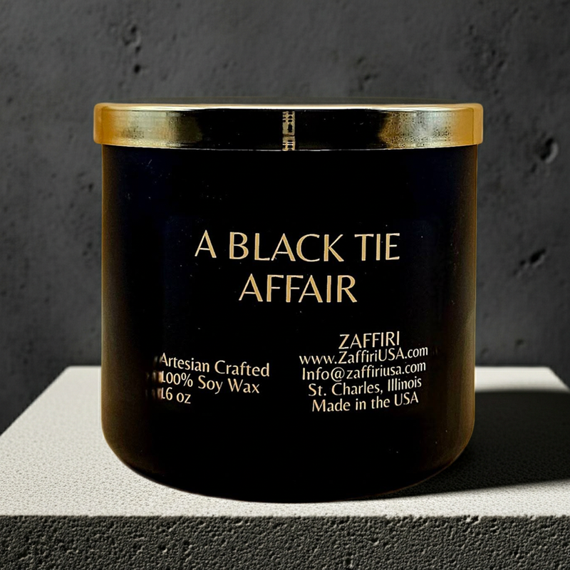A BLACK TIE AFFAIR | 16oz Soy Wax Candle - Fragrance by ZAFFIRI
