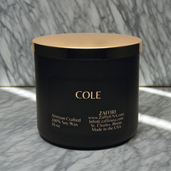 COLE | 16oz Soy Wax Candle - Fragrance by ZAFFIRI