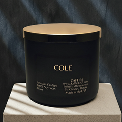COLE | 16oz Soy Wax Candle - Fragrance by ZAFFIRI
