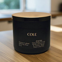 COLE | 16oz Soy Wax Candle - Fragrance by ZAFFIRI